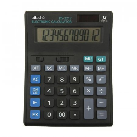 Калькулятор настольный полноразмерный Attache Economy 12-разрядный черный