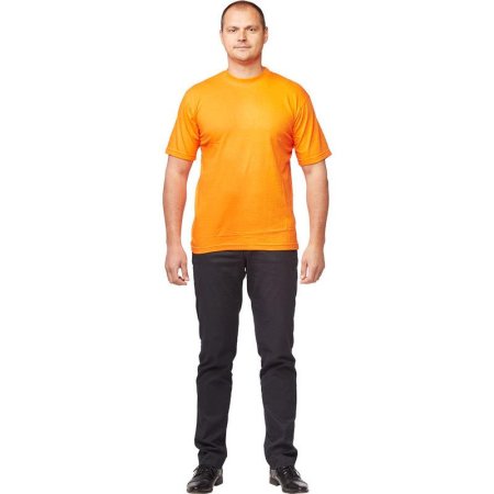 Футболка оранжевая короткий рукав 100% хлопок M (44-46)