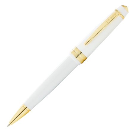 Ручка шариковая Cross Bailey Light Polished White Resin цвет чернил  черный цвет корпуса белый (артикул производителя AT0742-10)
