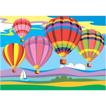 Картина по номерам Lori Транспорт Воздушные шары