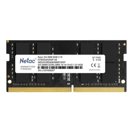 Оперативная память NeTac Basic 8 ГБ NTBSD4N26SP-08 (SO-DIMM DDR4)