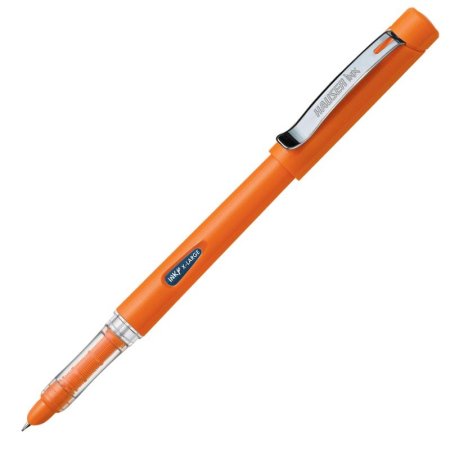 Ручка перьевая Hauser Neon чернил синий цвет корпуса оранжевый  (два  картриджа в упаковке)