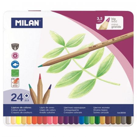 Карандаши цветные Milan 24 цвета