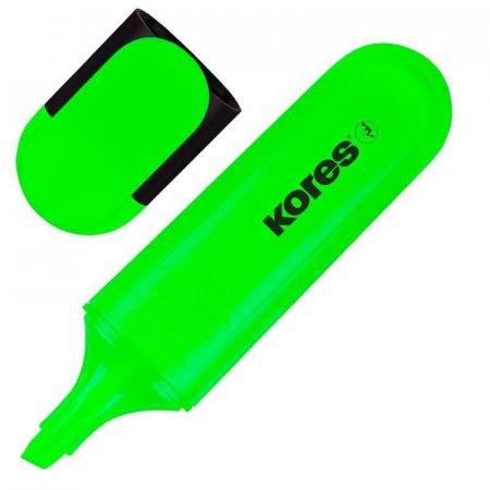 Текстовыделитель Kores Bright liner Plus зеленый (толщина линии 0.5-5 мм)
