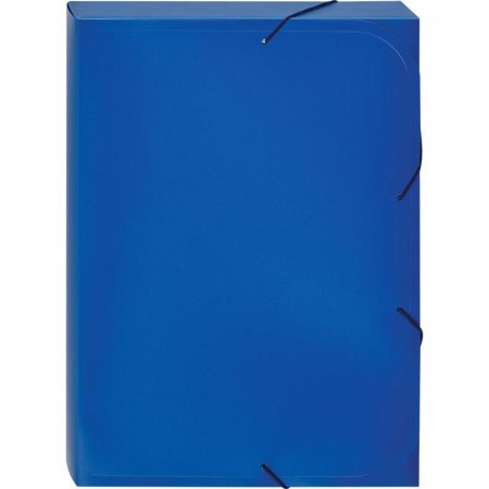 Папка-короб на резинках Attache А4 пластиковая синяя (0.45 мм, до 250 листов)