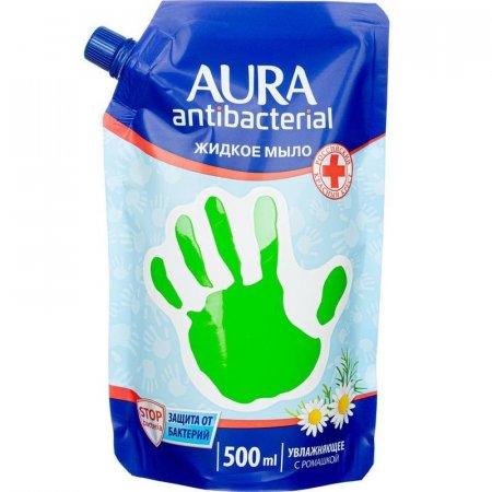 Жидкое мыло антибактериальное Aura Ромашка 500 мл