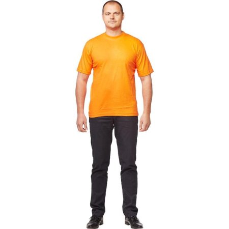 Футболка оранжевая короткий рукав 100% хлопок XL (52-54)