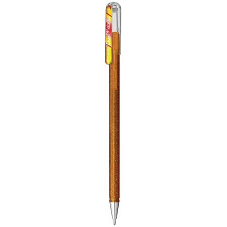Ручка гелевая Pentel Hybrid Dual Metallic 1 мм хамелеон  золотистый/красный