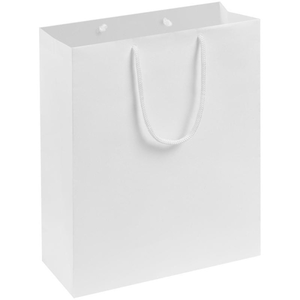 Пакет подарочный бумажный Wide (28x23x9.2 см, белый)