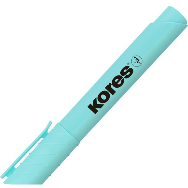 Текстовыделитель Kores High Liner Plus Pastel бирюзовый (толщина линии  0.5-5 мм)
