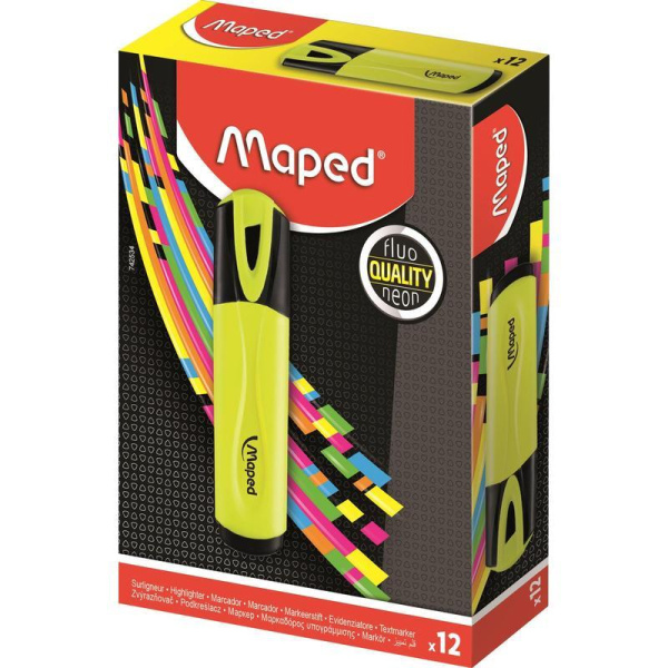Текстовыделитель Maped Fluo Pep's Classic желтый (толщина линии 1-5 мм)