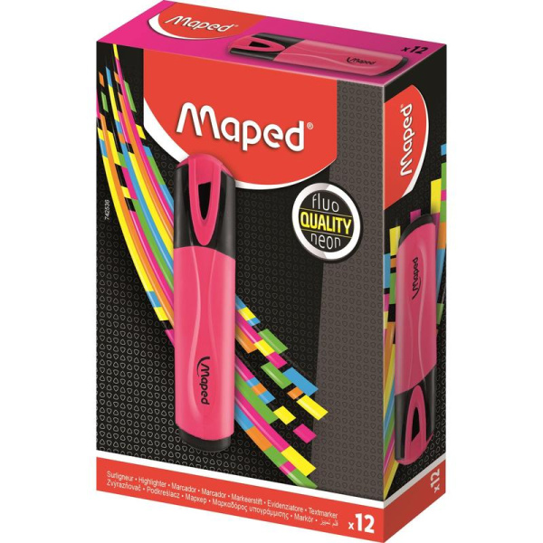 Текстовыделитель Maped Fluo Pep's Classic розовый (толщина линии 1-5 мм)