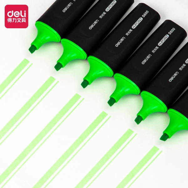 Текстовыделитель Deli Highlighter зеленый (толщина линии 1-5 мм)