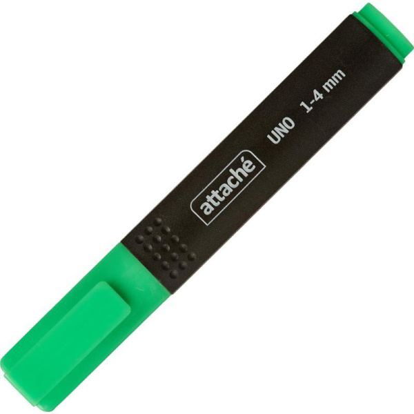 Текстовыделитель Attache Economy Uno зеленый (толщина линии 1-4 мм)