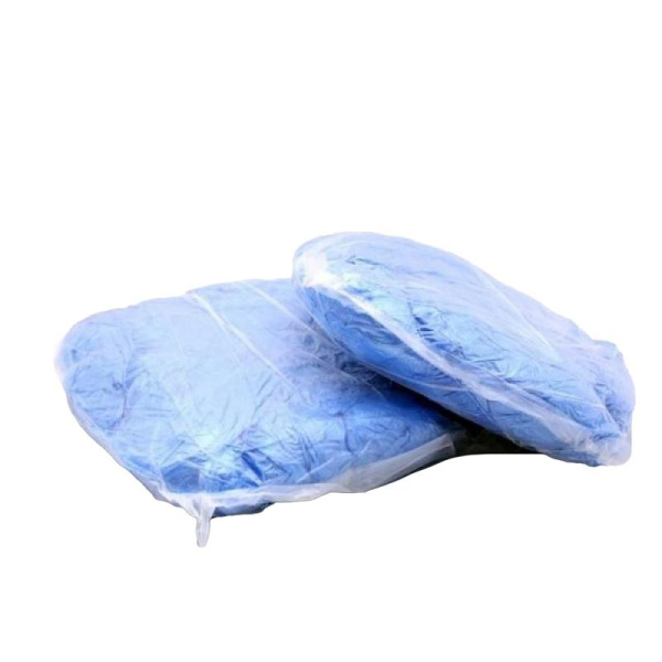 Бахилы одноразовые полиэтиленовые повышенной плотности 50 мкм голубые (6  гр, 50 пар в упаковке)