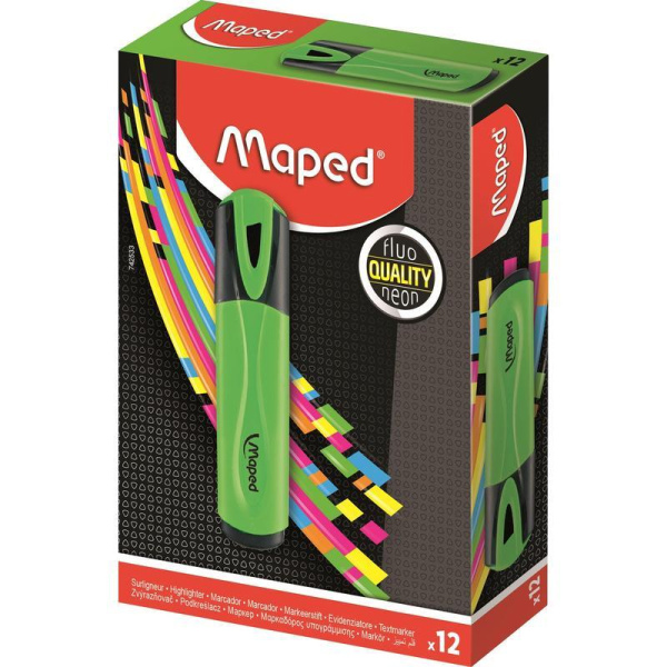 Текстовыделитель Maped Fluo Pep's Classic зеленый (толщина линии 1-5 мм)