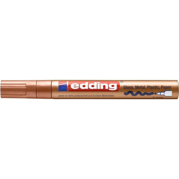 Маркер Edding 750/55 CR коричневый (толщина линии 2-4 мм)