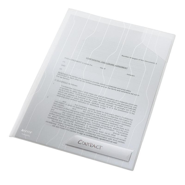Папка-уголок Leitz CombiFile A4 прозрачная 200 мкм (3 штуки в упаковке)