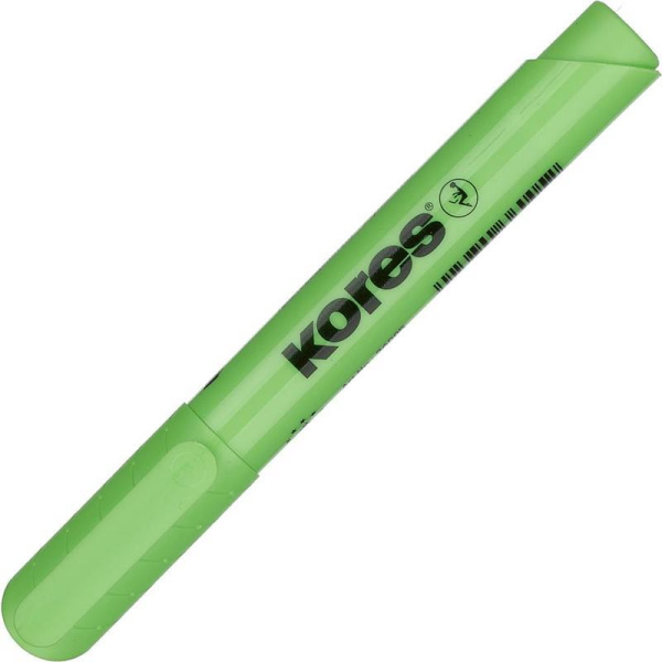 Текстовыделитель Kores зеленый (толщина линии 1-4 мм)
