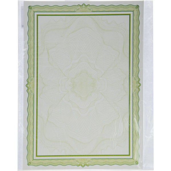 Сертификат-бумага А4 Attache зеленая с водяными знаками 100 г/кв.м (25  листов в упаковке)