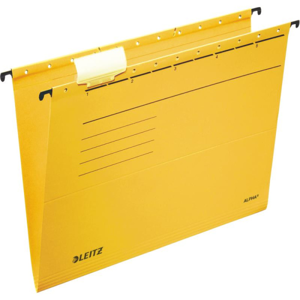 Папка подвесная Leitz Alpha Стандарт А4 до 320 листов желтая (1 штука в упаковке)