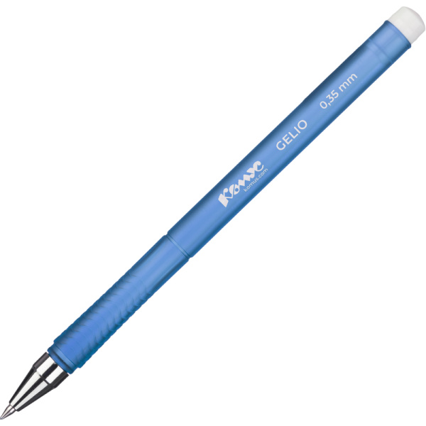 Ручка гелевая неавтоматическая Комус Gelio синяя корпус soft touch  (синий корпус, толщина линии 0.35 мм)