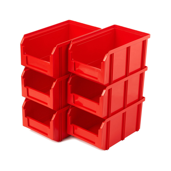 Ящик (лоток) универсальный полипропиленовый Стелла-техник 234х149х120 мм  красный ударопрочный морозостойкий