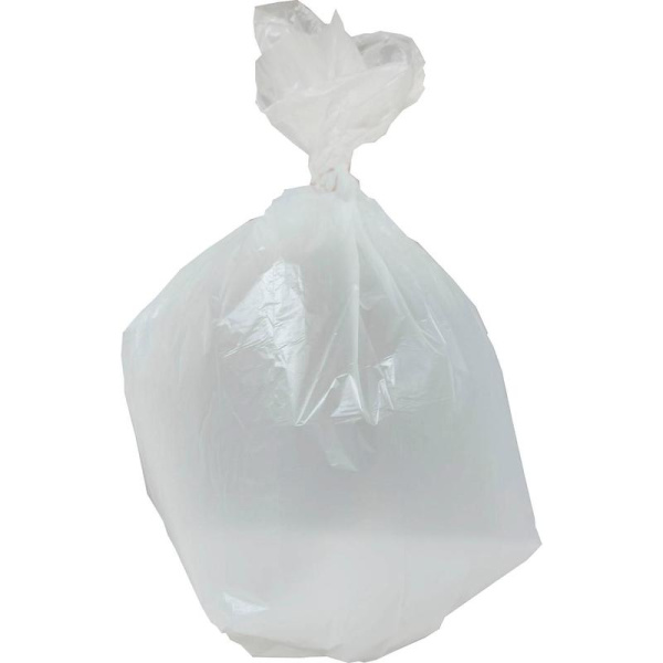 Мешки для мусора на 20 л Luscan белые (ПНД, 6 мкм, в рулоне 30 штук,  42х50 см)