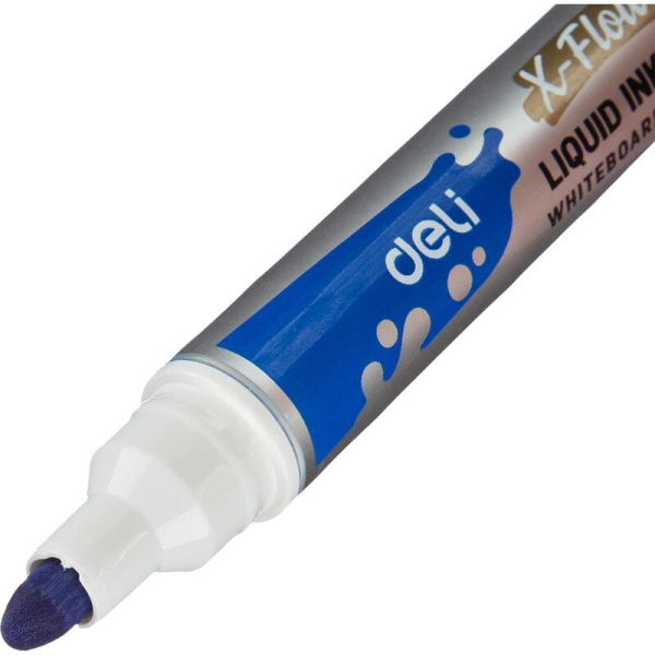 Маркер для белых досок Deli X-flow синий (толщина линии 2 мм) круглый  наконечник