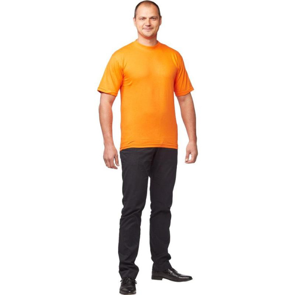Футболка оранжевая короткий рукав 100% хлопок XL (52-54)