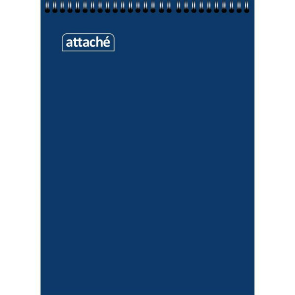 Блокнот Attache А5 60 листов синий в клетку на спирали (140x195 мм)