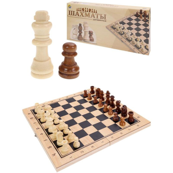 Настольная игра Шахматы деревянные (24х12х3 см)