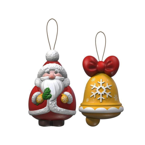 Набор для творчества Lori роспись елочных игрушек Дед Мороз и колокольчик