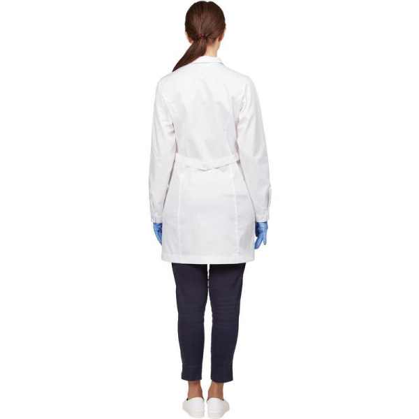 Халат медицинский женский м12-ХЛ длинный рукав белый (размер 52-54, рост 158-164)