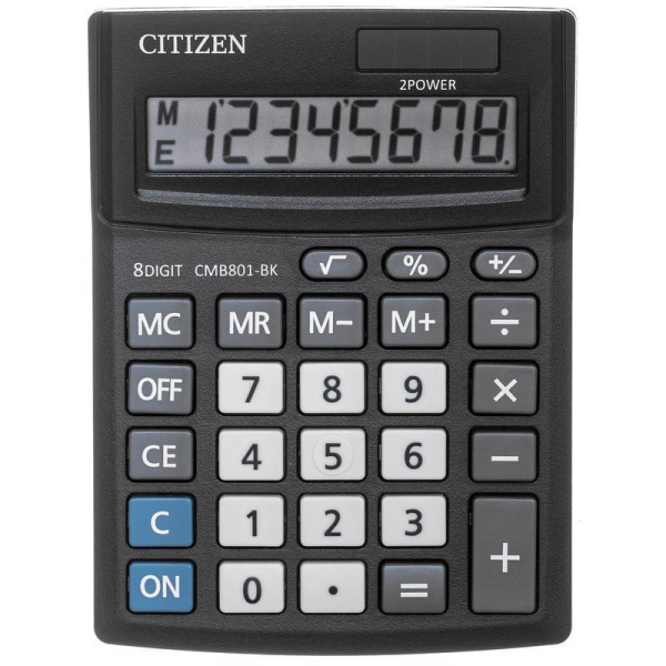 Калькулятор настольный компактный Citizen BusinessLine CMB801-BK 8-разрядный черный