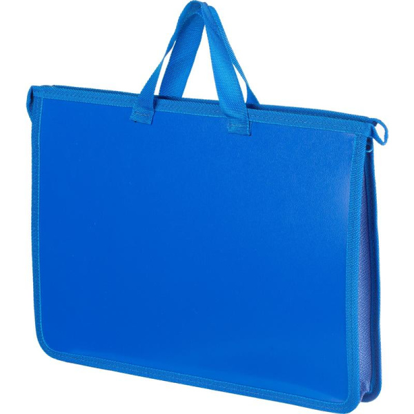Папка-портфель пластиковая Attache А4+ синяя (340х40х245 мм, 1  отделение)