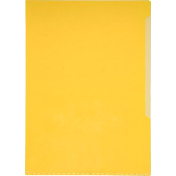 Папка-уголок Durable A4 желтая 180 мкм (10 штук в упаковке)