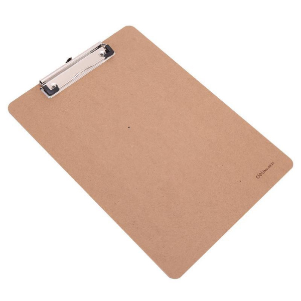Папка-планшет с зажимом Deli A4 бежевая