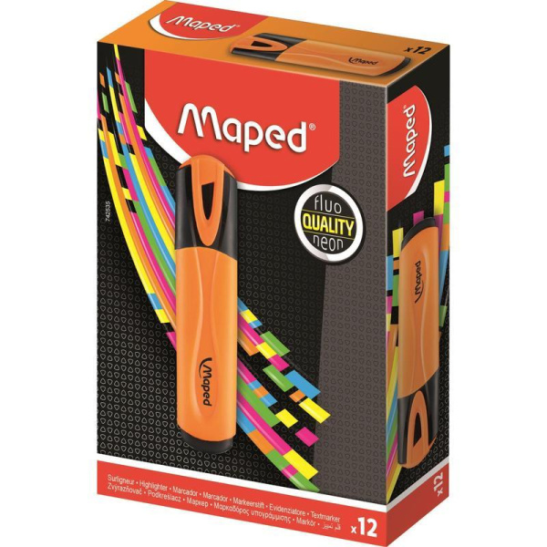 Текстовыделитель Maped Fluo Pep's Classic оранжевый (толщина линии 1-5  мм)