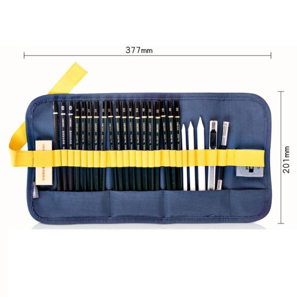 Набор чернографитных карандашей Deli 2H-12B шестигранных (27 штук в  упаковке)