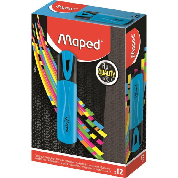 Текстовыделитель Maped Fluo Pep's Classic голубой (толщина линии 1-5 мм)