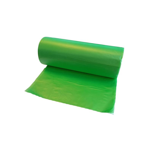 Мешки для мусора на 30 литров Luscan Bio зеленые (ПНД, 10 мкм, в рулоне  30 штук, 50x60 см)