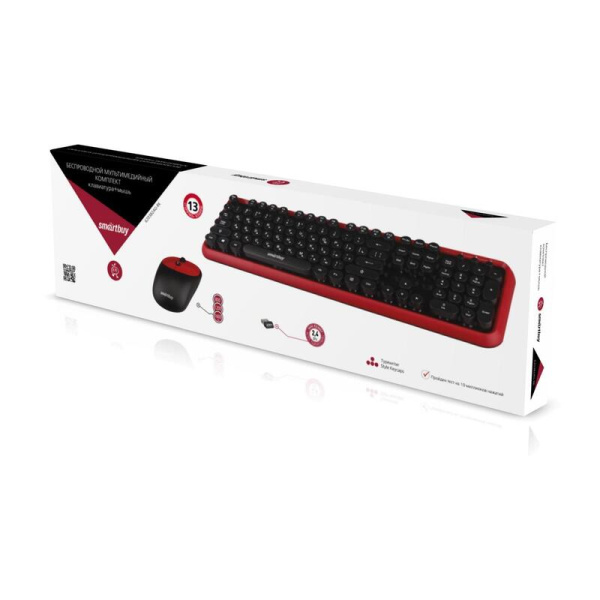 Комплект беспроводной клавиатура и мышь Smartbuy 620382AG  (SBC-620382AG-RK)