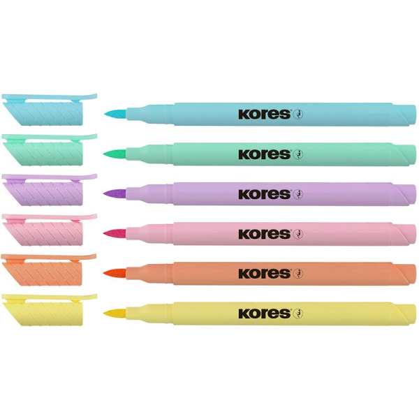 Набор маркеров Kores Pastel Style 6 цветов (толщина линии 1-5 мм)