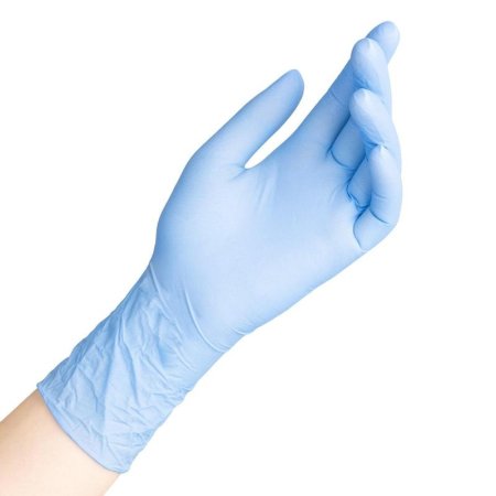 Перчатки медицинские смотровые нитриловые Safe and Care ZN 302  нестерильные неопудренные размер L (8-9) голубые (100 штук в упаковке)