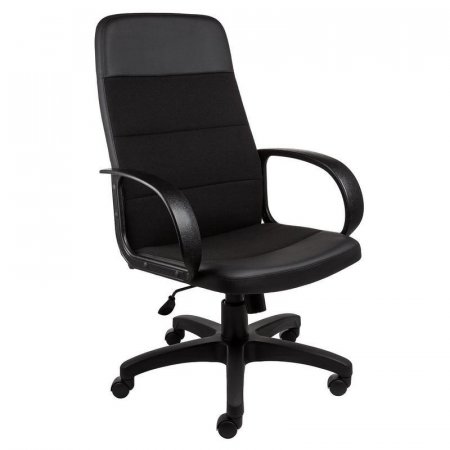 Кресло для руководителя Alvest 112 PL  черное (экокожа/ткань, пластик)