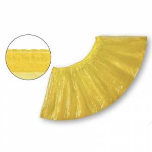 Бахилы одноразовые полиэтиленовые текстурированные 2.8 г желтые (50 пар в упаковке)