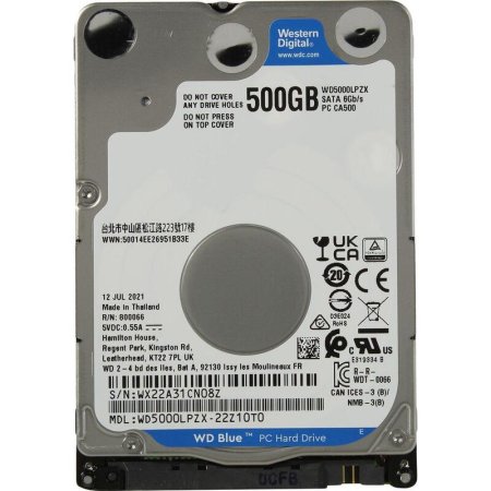 Жесткий диск Western Digital Blue 500 ГБ (WD5000LPZX)