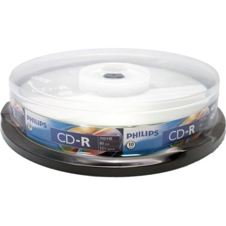 Диск CD-R Philips 700 МБ 52x cake box CR7D5SB10/97 (10 штук в упаковке)