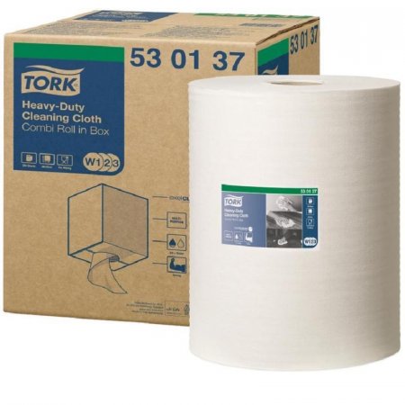Нетканый материал повышенной прочности для уборки Tork W1/W2/W3 (белый, 106 метров в рулоне)
